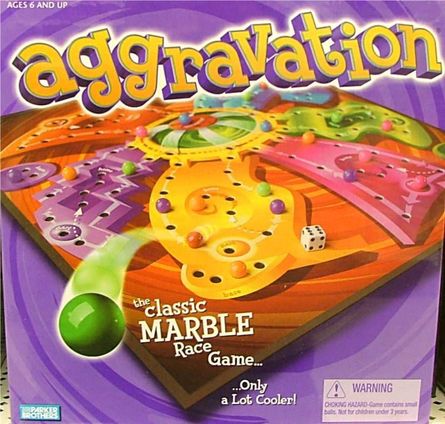 Aggravation Board Classic Game Family Fun Play Marble Race Game