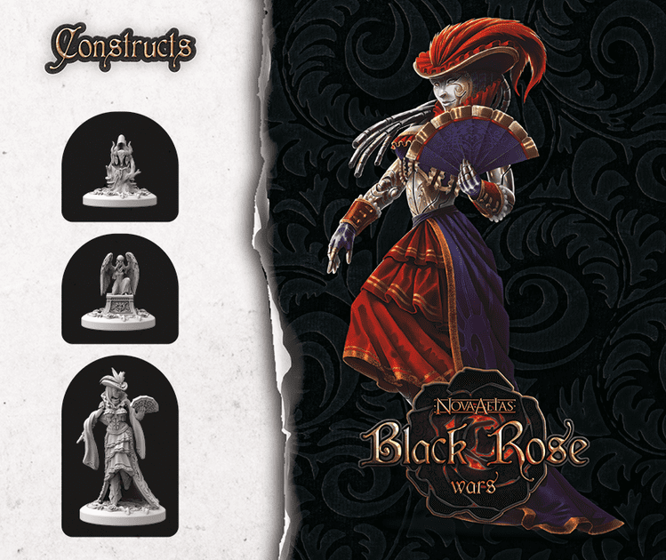 Constructs 13 Incredible Board Game Miniatures Black Rose Wars Summonings 