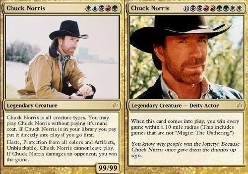 chuck norris mtg card You can use your opponent's land to cast Magic: The Gathering | Image