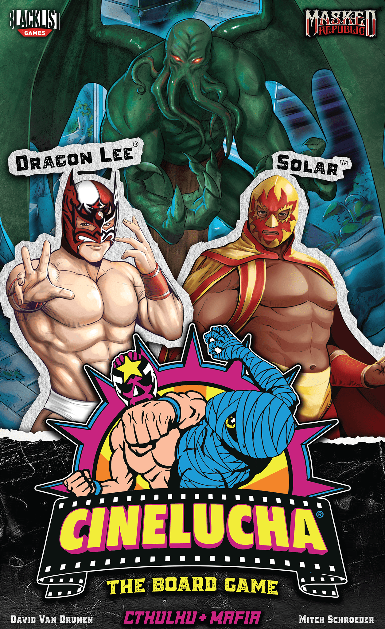 Cover art for CineLucha: Dragon Lee & Solar vs Cthulhu & The Mafia