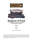 RPG Item: Religions of Pekal