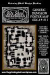RPG Item: Olde Skool Back2Basics: Generic Dungeon Poster Map 6x6 A4 #11