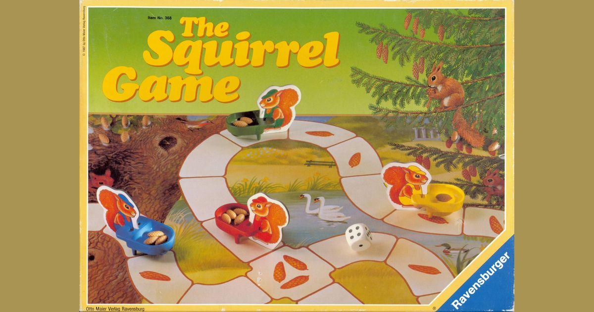 Set Of 7 Parts Vintage Ravensburger The Squirrel Game Replacement Pine Cones 