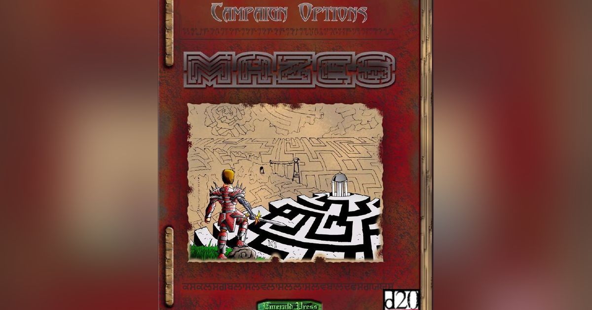 Campaign Options Mazes RPG Item RPGGeek