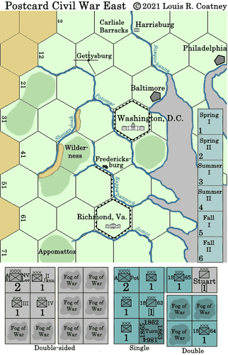 Board Game: Postcard Civil War East