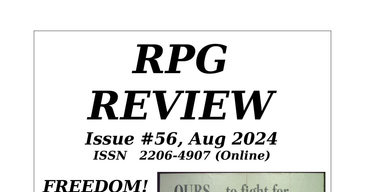RPG Review (Issues 56 - Oct 2024) | Issue | BoardGameGeek