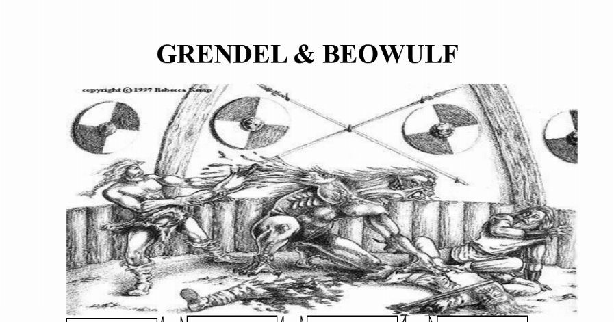 grendel vs beowulf drawing