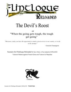 The Devil's Roost, or, "When the going gets tough, the tough get going"