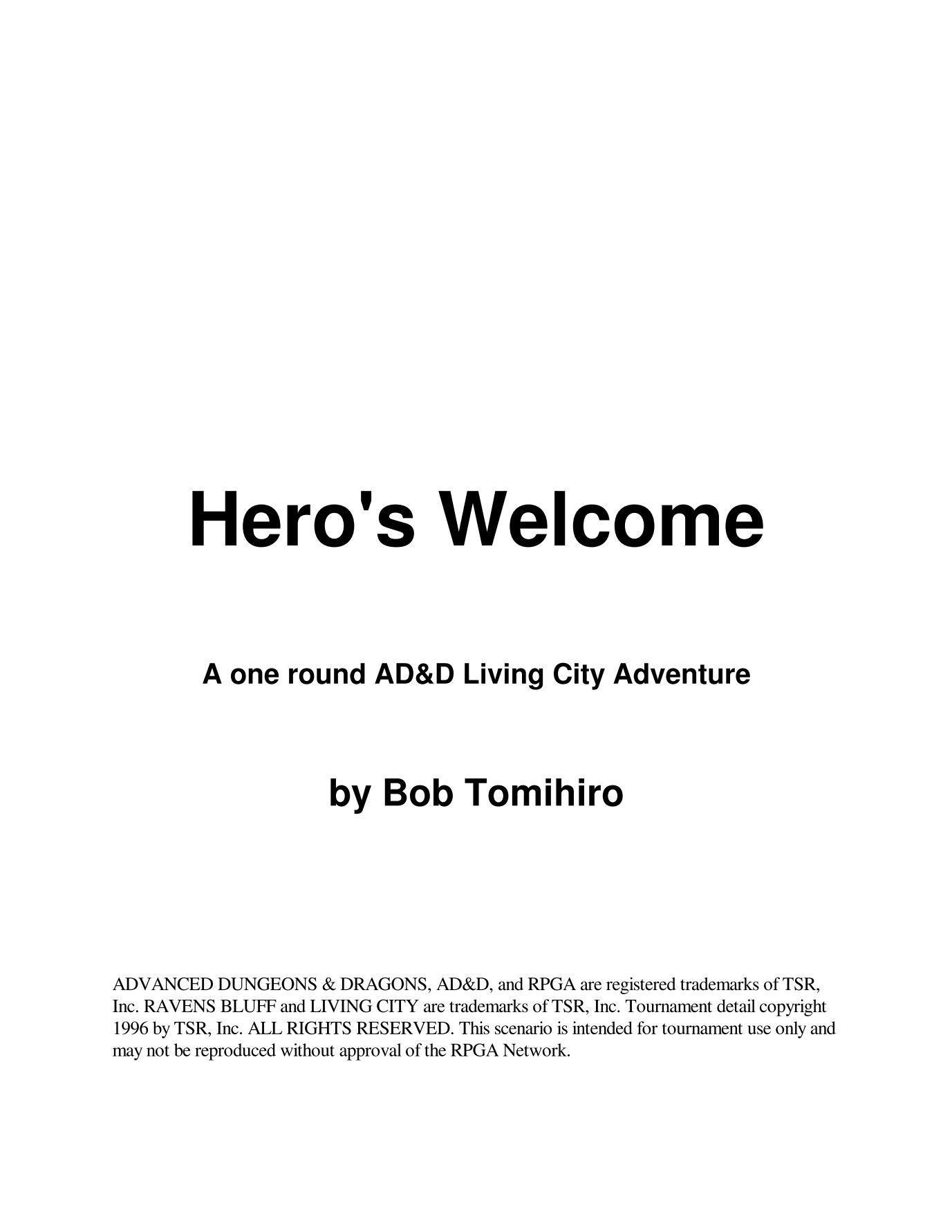 Hero's Welcome box art
