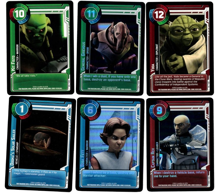 Clone Wars Adventures Trading Card Game box art