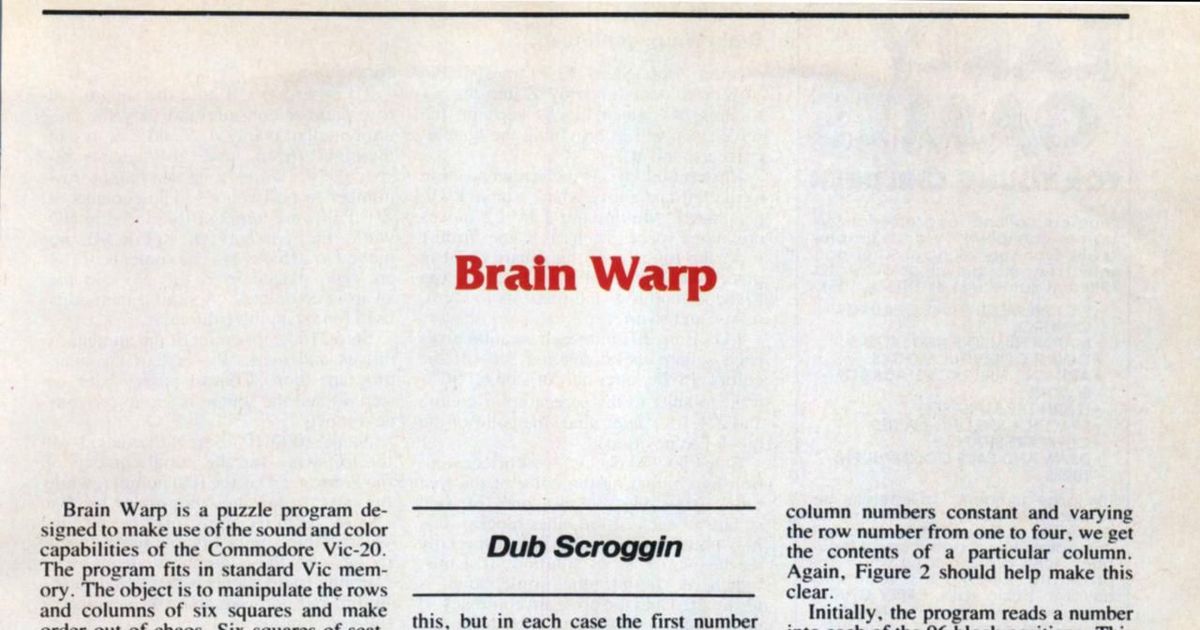 Brain Warp Video Game VideoGameGeek