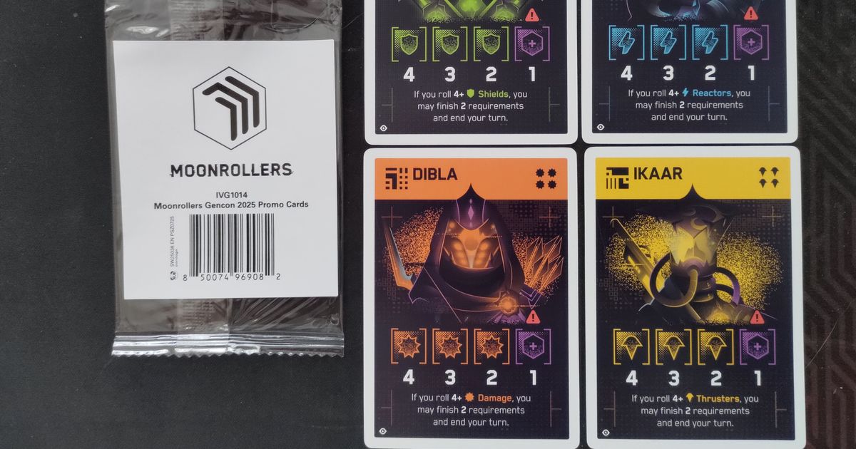 Moonrollers: Gencon 2025 Promo Cards | Board Game | BoardGameGeek