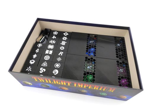 The first layer inside the board game box