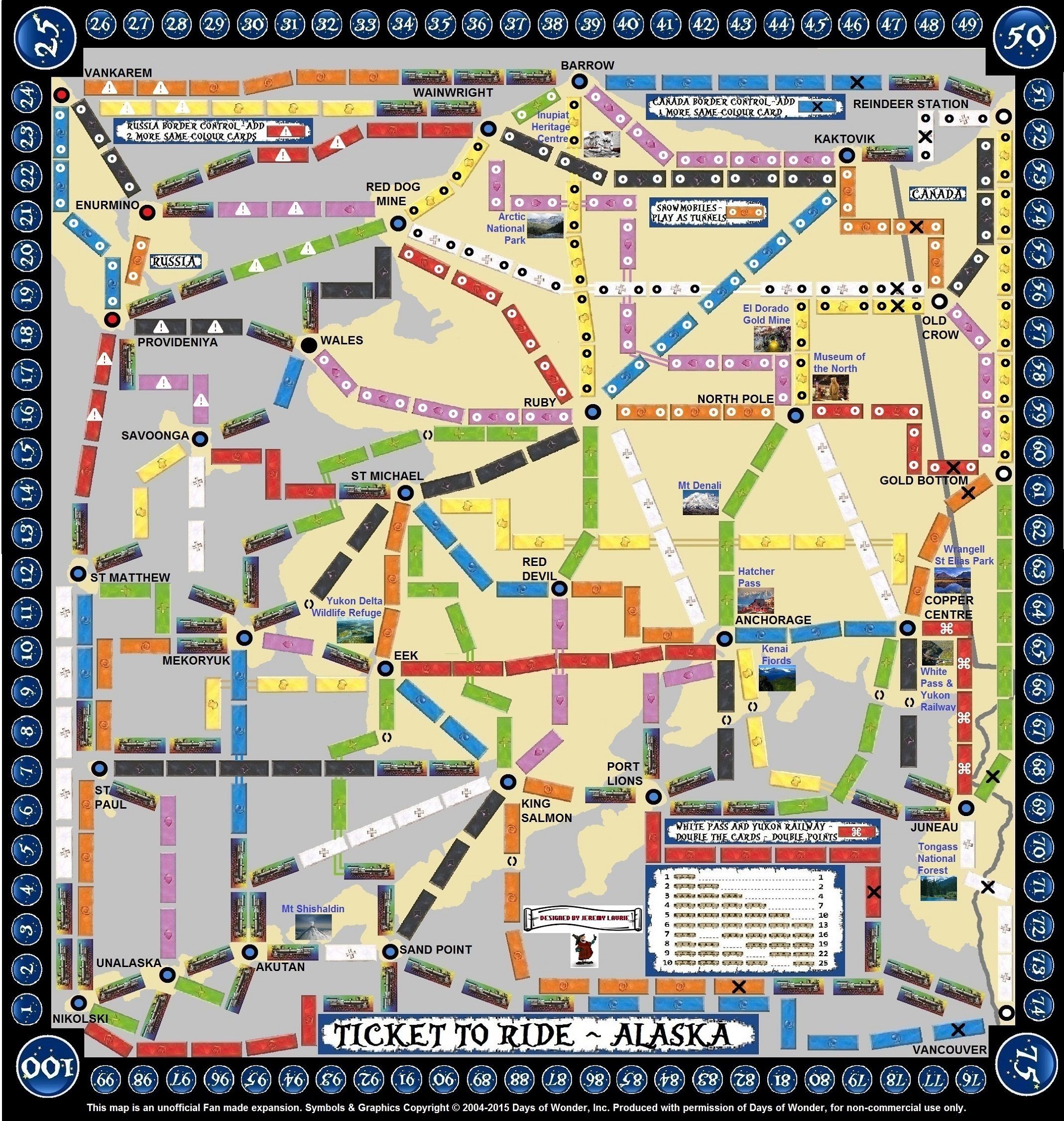 Alaska (fan expansion for Ticket to Ride)