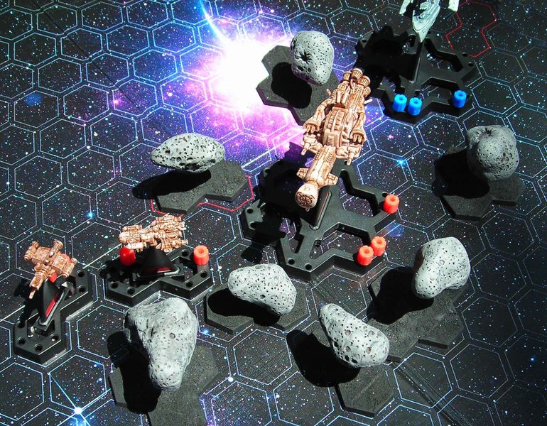 The Wretches, badly damaged, make a run for it through the Asteroid Field...