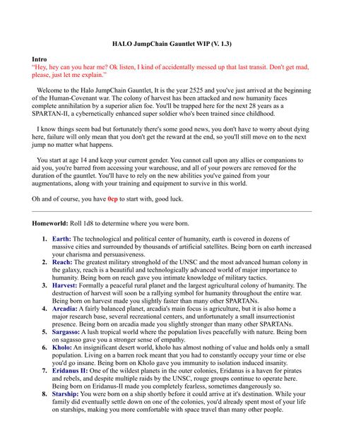 Halo Jumpchain Gauntlet Rpg Item Rpggeek In order to maintain some modicum of order, here are some basic rules halo jumpchain gauntlet rpg item