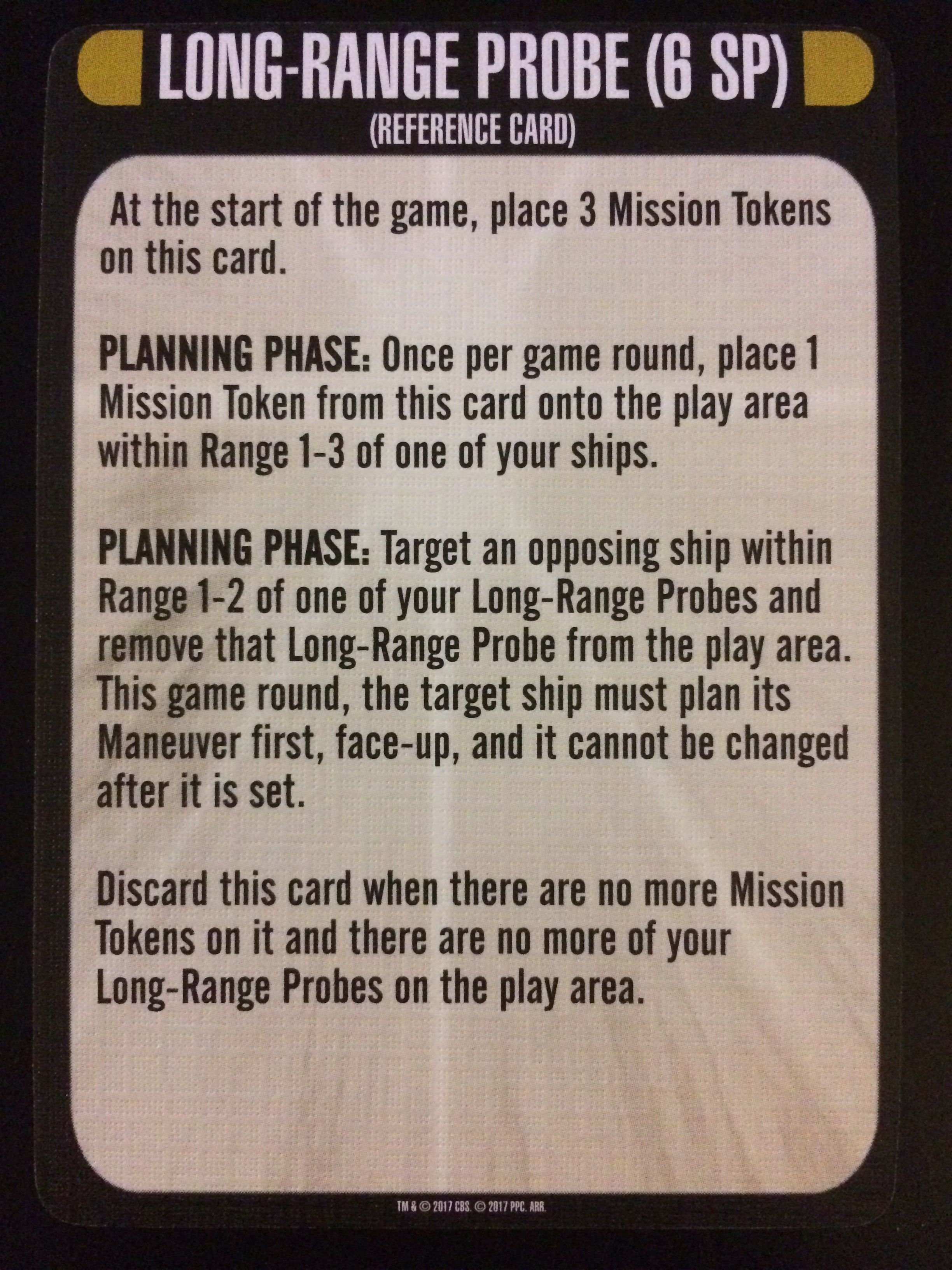 Star Trek: Attack Wing – Long-Range Probe Resource