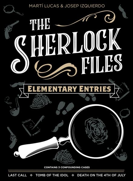 The Sherlock Files: Elementary Entries, Indie Boards & Cards, 2019 — front cover (image provided by the publisher)