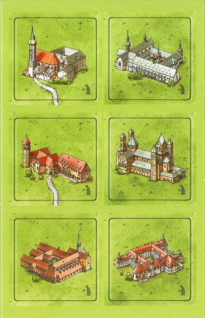 with English Rules German Monasteries New Edition Carcassonne Mini Expansion