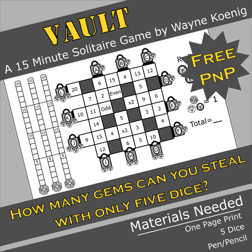 WIP] Vault: a solo Roll and Write {7th ROLL & WRITE GAME DESIGN