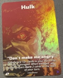 UNO Ultimate: Hulk – "Don't make me angry" Ultra Rare Foil Chase Card
