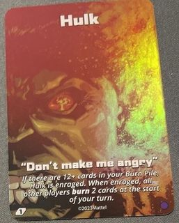 UNO Ultimate: Hulk – "Don't make me angry" Ultra Rare Foil Chase Card