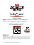 RPG Item: CCC-SLMH01-01: Codex Venator: The Last Hunter