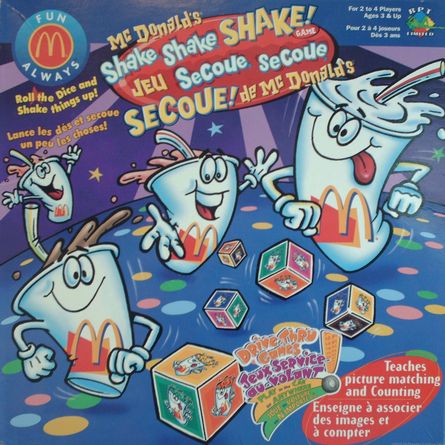 McDonalds Shake Shake Shake Board Game Straws and Cards Replacement Patch 2002