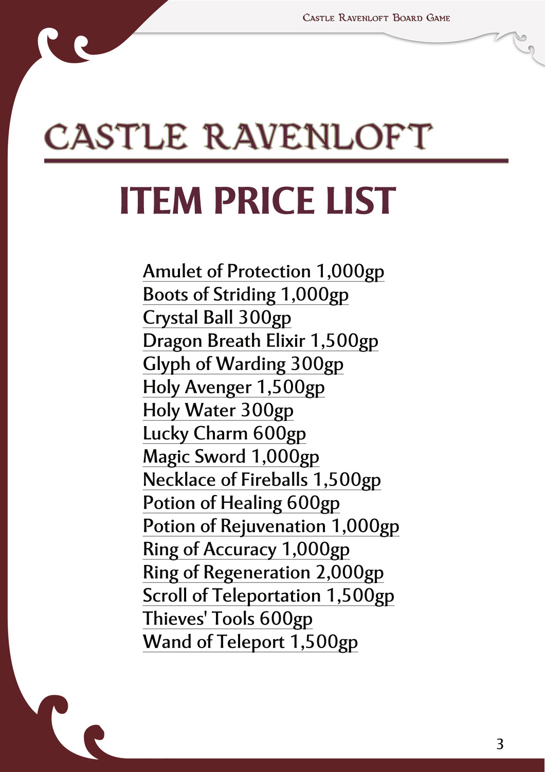 The Complete Castle Ravenloft Campaign Experience! | BoardGameGeek