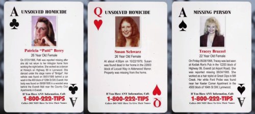 War against crime playing cards