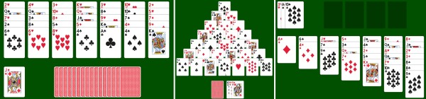 solitaire card 遊戲。
