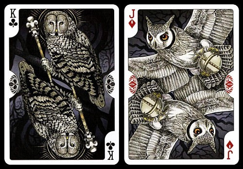 Strigiformes Owls Playing Cards