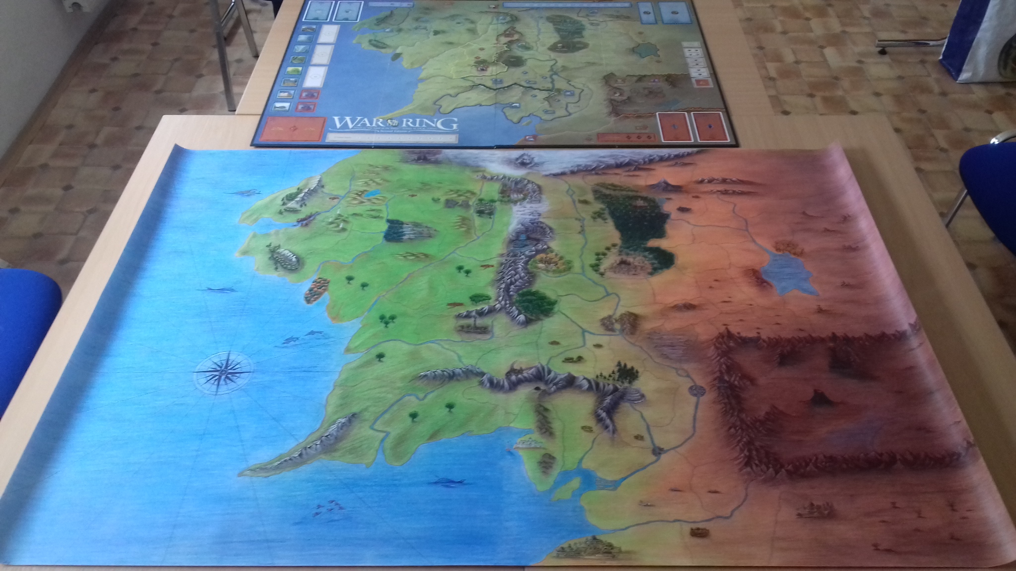 Custom painted WoTR map with more POIs | War of the Ring: Second Edition