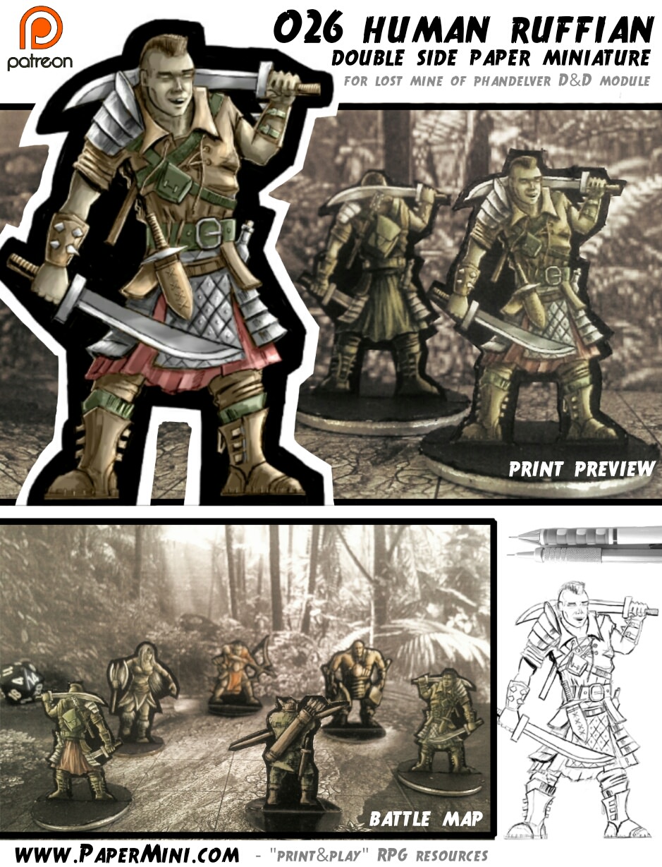 Patreon] Paper miniatures for D&D | BoardGameGeek for Free Printable Paper Miniatures D D
