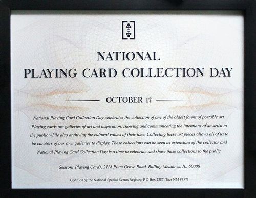 national playing card collection day