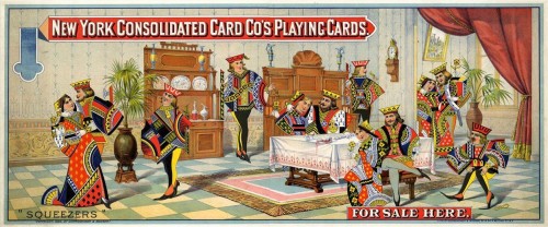 old playing card advertisment