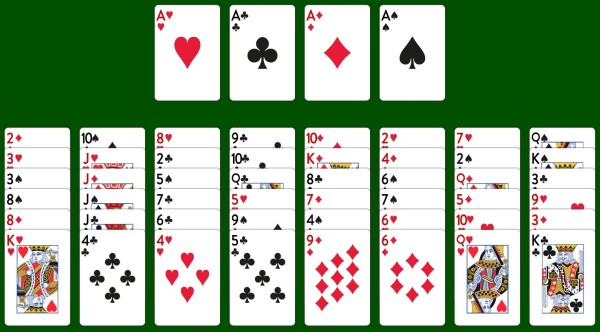 solitaire card 遊戲。