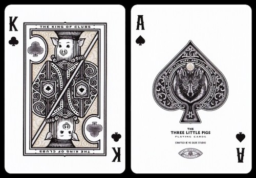 three little pigs playing cards