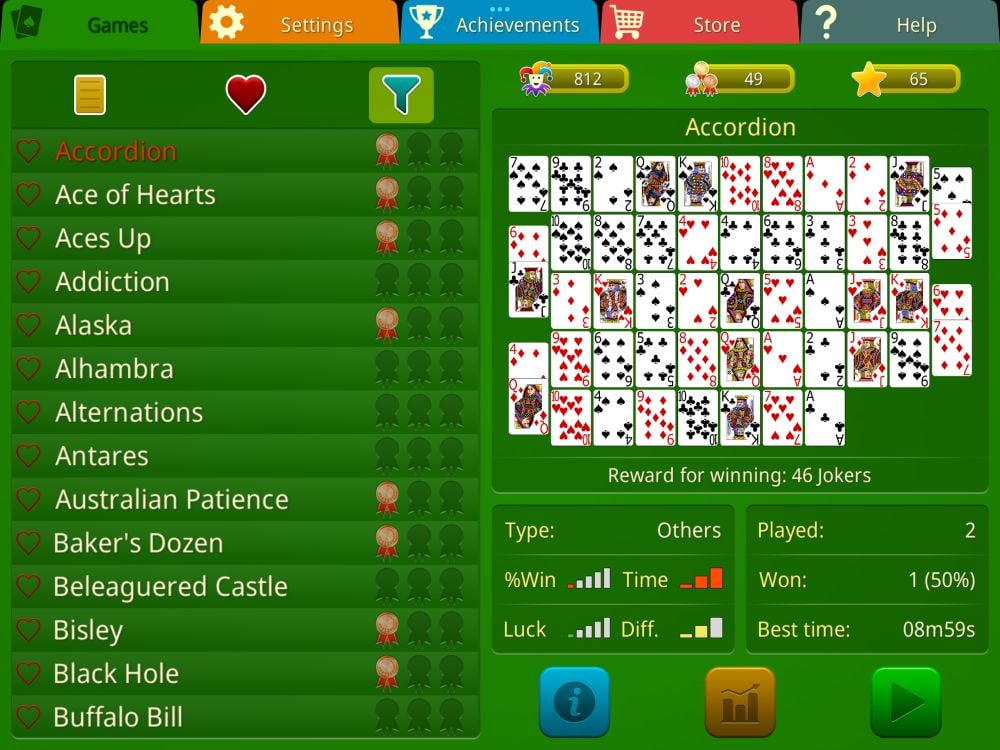 If you like playing Solitaire, here's a free new app that's really good  (NB: I have no affiliation with the creator)