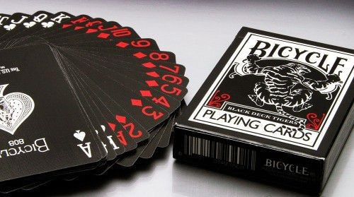 black tiger playing cards