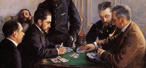 Gentleman Playing。 Cards