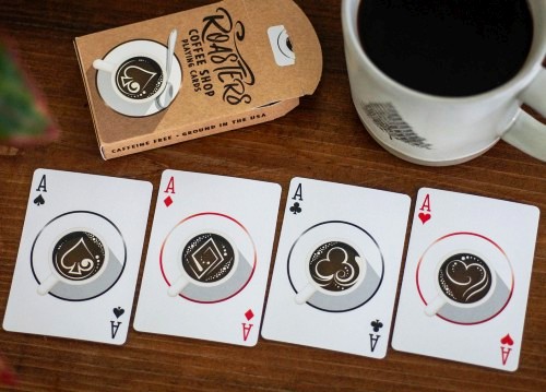 roasters coffee shop playing cards