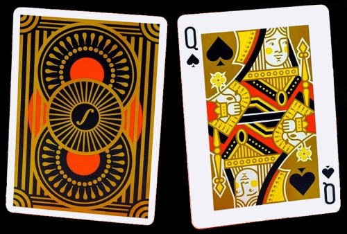 Create an artistic representation of a royal flush, the highest-ranking  hand in poker, using vibrant colors and intricate details. showcase the  five cards (ace, king, queen, jack, and ten) from a single