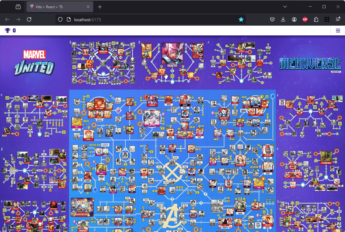 Megaverse Campaign Map Tracker App!!! | Marvel United