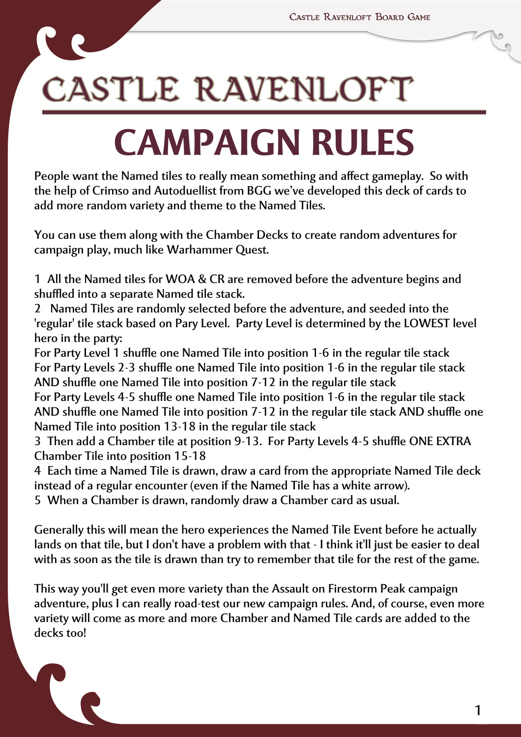 The Complete Castle Ravenloft Campaign Experience! | BoardGameGeek