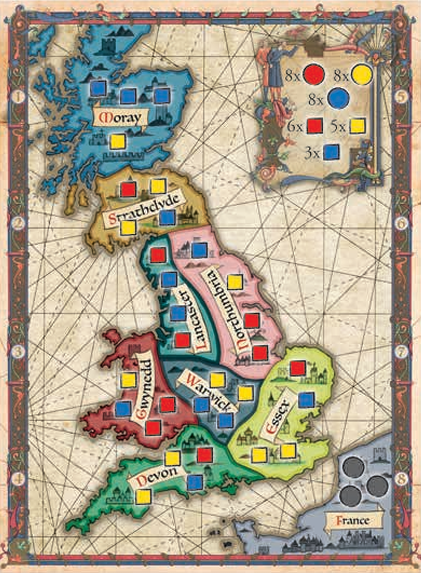Asymmetrical map region adjacency and game balance (using The King is ...