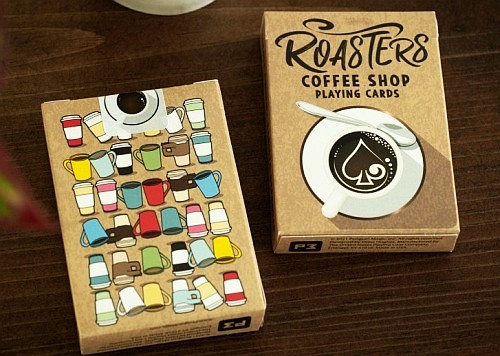 roasters coffee shop playing cards