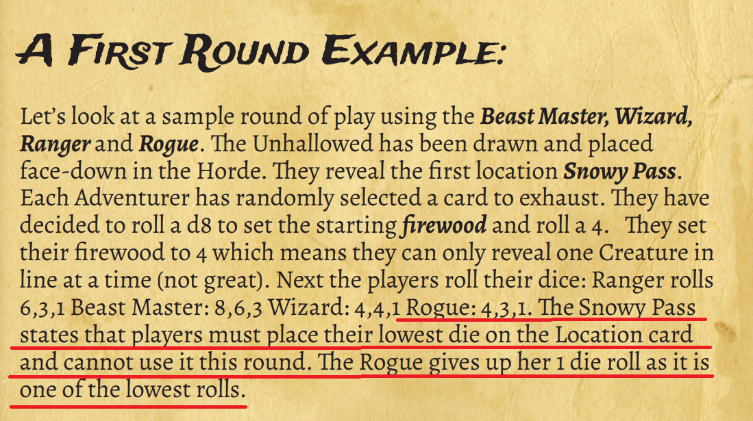 Rulebook example involving Rogue | Set a Watch