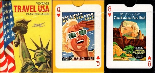 Nos Collectors edition vintage playing cards extraordinary set for collectors different scenes on the back of each card