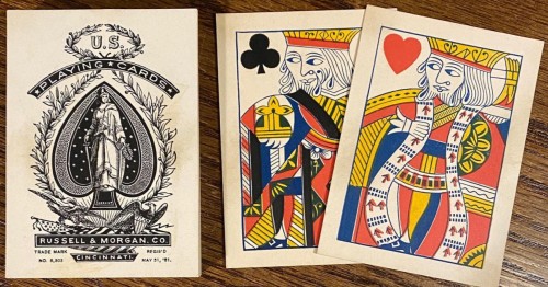 Playing Cards Single Card Old Vintage GOLDEN LIBERTY LINE Shipping Advertising A 